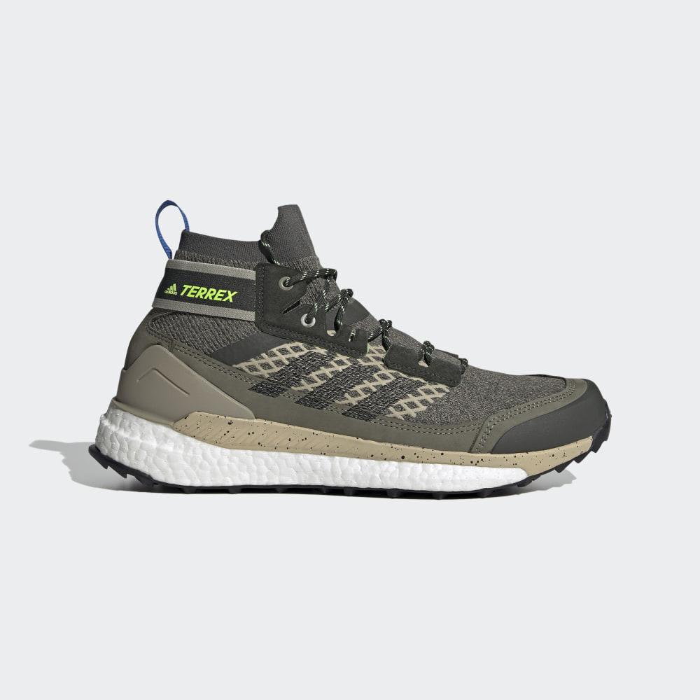 Bocanci Munte Adidas Terrex Free Hiker Barbati Romania - Verzi/Negrii EF0368